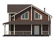 Дом шале из бруса в полтора этажа 9х13 с котельной Отрада