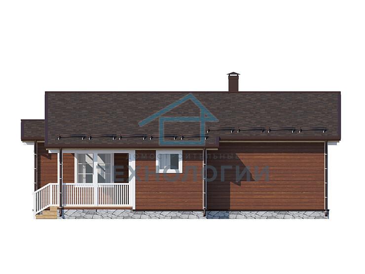 Одноэтажный дом из бруса шале 11х12 с котельной Бажен