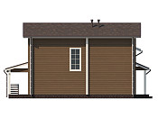 Дом шале из бруса полутораэтажный 10х10 с котельной Владияр