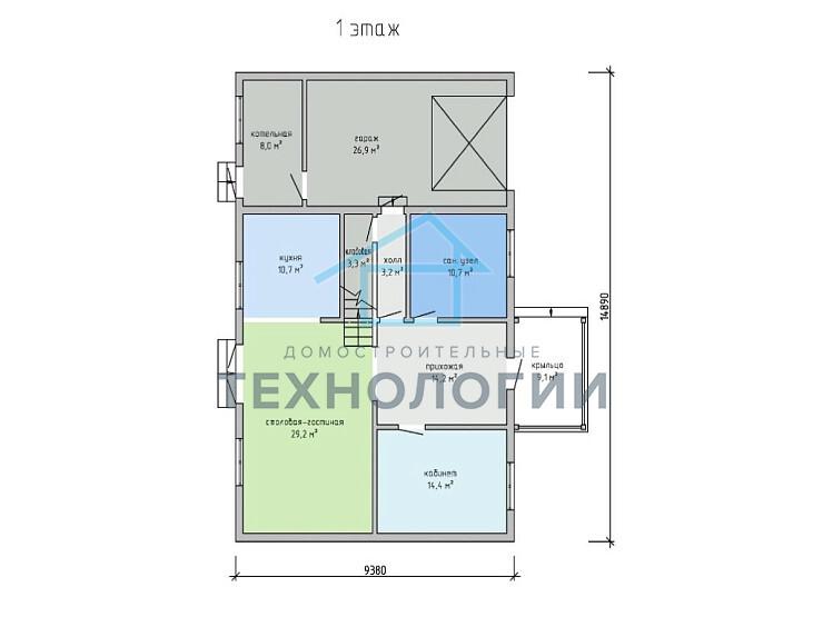 Двухэтажный дом из бруса 10х15 с котельной Ратмира