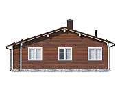 Одноэтажный дом из бруса шале 11х12 с котельной Бажен