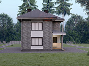 Двухэтажный дом из газобетона 9х9 проект Веселин