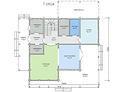 Дом шале из бруса в 1,5 этажа 12х14 с котельной Ванда