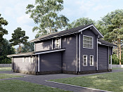 Двухэтажный дом из бруса 11х14 проект Загляда