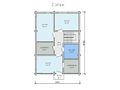 Скандинавский двухэтажный дом из бруса 8х11 с котельной Милад