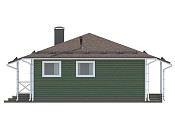 Одноэтажный дом из бруса шале 8х11 с котельной Чипрана