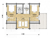 Полутораэтажный дом из бруса 7х12 Будигорск