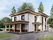 Двухэтажный дом из газобетона 10х14 проект Бладус