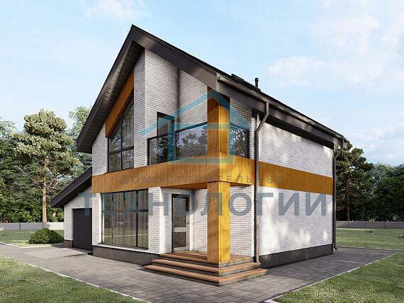 Двухэтажный дом из газобетона 7х9 проект Гудон