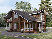 Двухэтажный дом из бруса 9х11 проект Жула