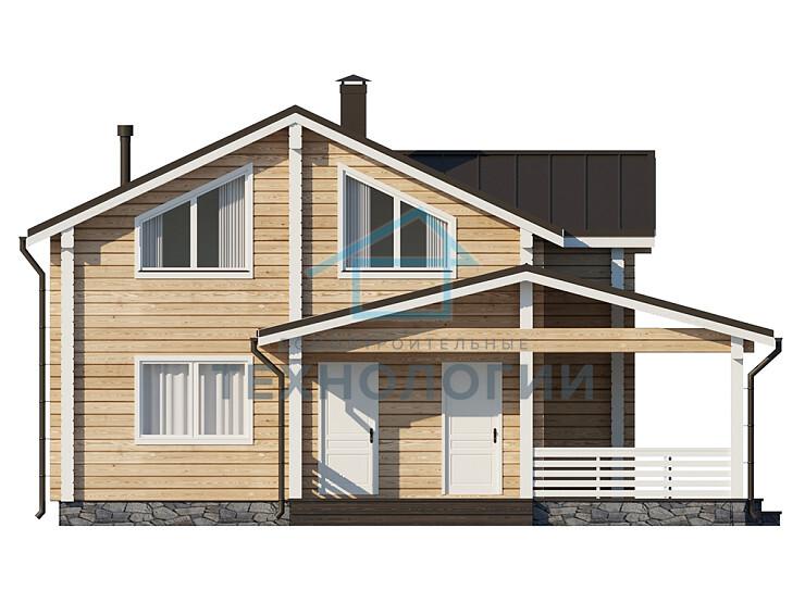 Дом шале из бруса полутораэтажный 9х12 с котельной Трейда