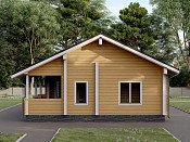 Одноэтажный дом из бруса 9х12 проект Ефросинья