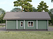 Одноэтажный дом из бруса 9х12 проект Зиновья