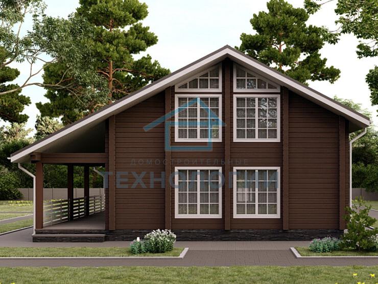 Двухэтажный дом из бруса 10х10 Златослав