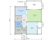 Дом шале из бруса полутораэтажный 10х10 с котельной Владияр