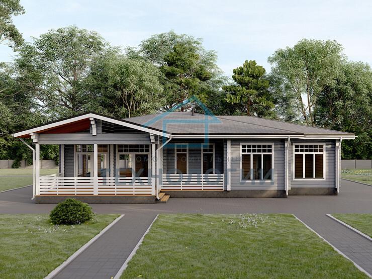 Одноэтажный дом из бруса 13х18 проект Ипатий