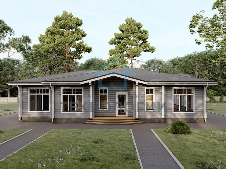 Одноэтажный дом из бруса 13х18 проект Ипатий