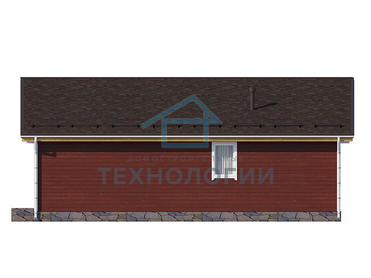 Скандинавский одноэтажный дом из бруса 12х12 с котельной Душица