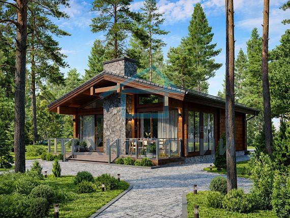 Одноэтажный дом из бруса 8х13 Новак