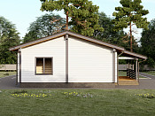 Одноэтажный дом из бруса 9х11 проект Мавра