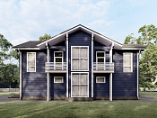 Двухэтажный дом из бруса 14х16 проект Елица