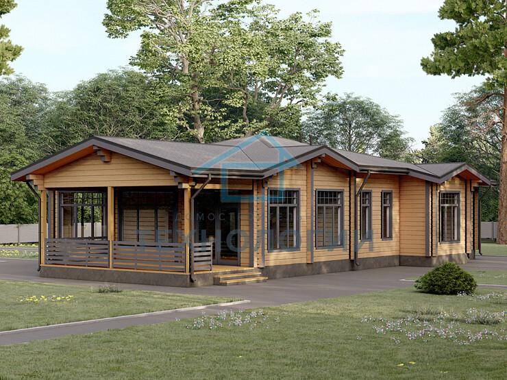 Одноэтажный дом из бруса 13х18 Дементий