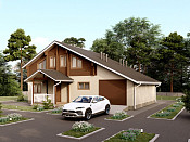 Двухэтажный дом из бруса 10х15 с котельной Ратмира