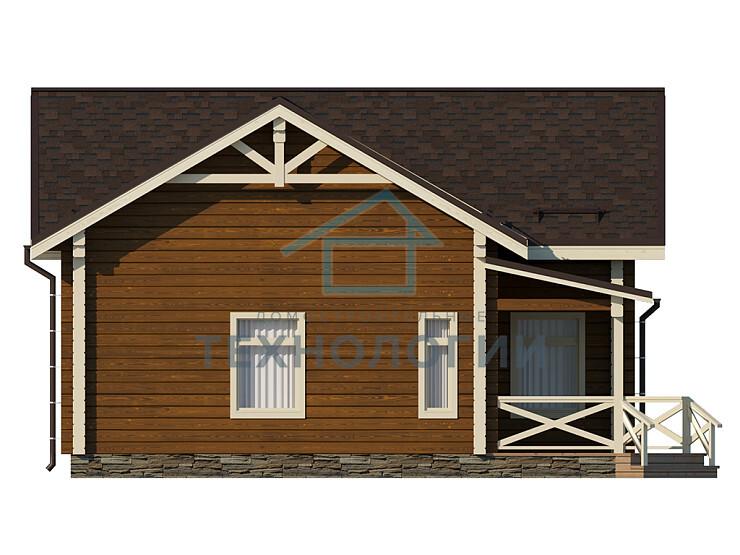 Дом шале из бруса с сауной в 1,5 этажа 9х10 Медея