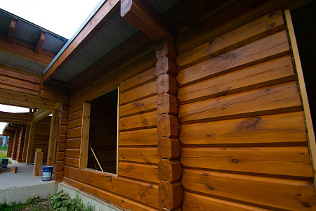 Полутораэтажный дом шале из бруса 9х9 с котельной Млада