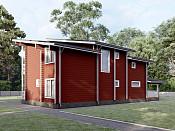 Двухэтажный дом из бруса 8х13 проект Зимава