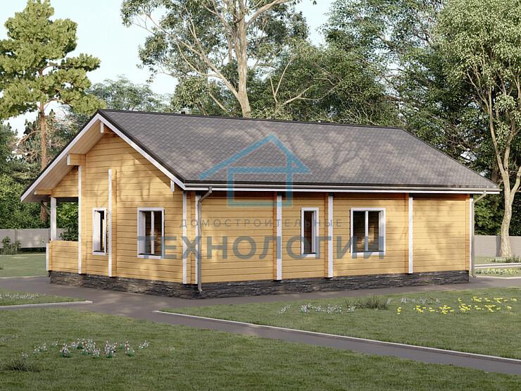 Одноэтажный дом из бруса 9х12 проект Ефросинья