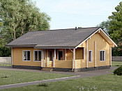 Одноэтажный дом из бруса 9х12 проект Ефросинья