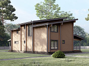 Двухэтажный дом из бруса 8х13 проект Зарина