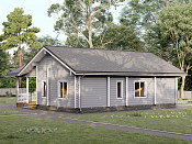 Одноэтажный дом из бруса 9х12 проект Ираида