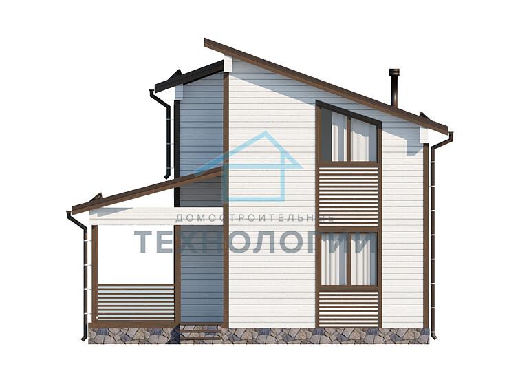 Современный дом из бруса в 1,5 этажа 6х9 с котельной Фатта