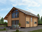 Двухэтажный дом из бруса 10х11 с котельной Полада