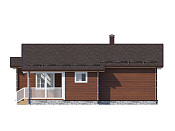 Одноэтажный дом из бруса шале 11х12 с котельной Бажен