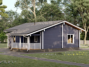 Одноэтажный дом из бруса 9х11 проект Фаина