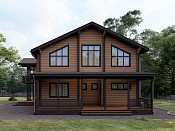 Двухэтажный дом из бруса 14х16 проект Жилена