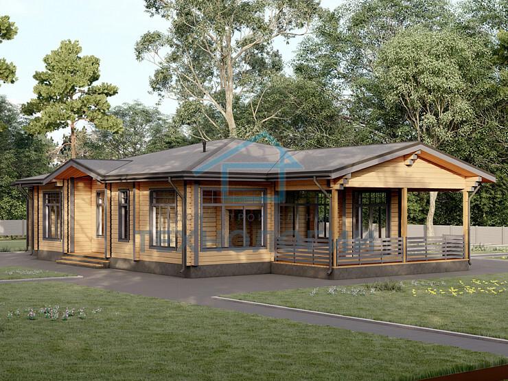 Одноэтажный дом из бруса 13х18 Дементий