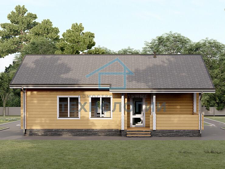 Одноэтажный дом из бруса 9х12 проект Ефросинья