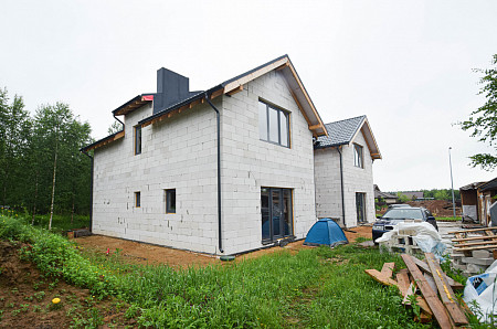 Двухэтажный дом из газобетона 9х9 проект Мировид