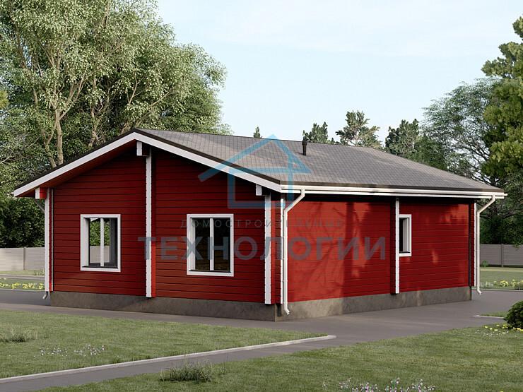 Одноэтажный дом из бруса 9х11 проект Август