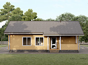 Одноэтажный дом из бруса 9х12 проект Ефросинья