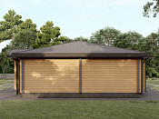 Одноэтажный дом из бруса 13х18 Дементий