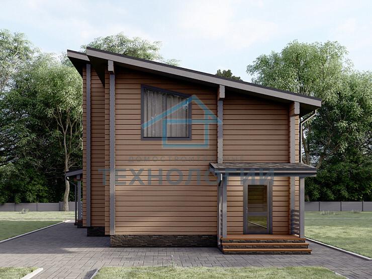 Двухэтажный дом из бруса 8х13 проект Зарина