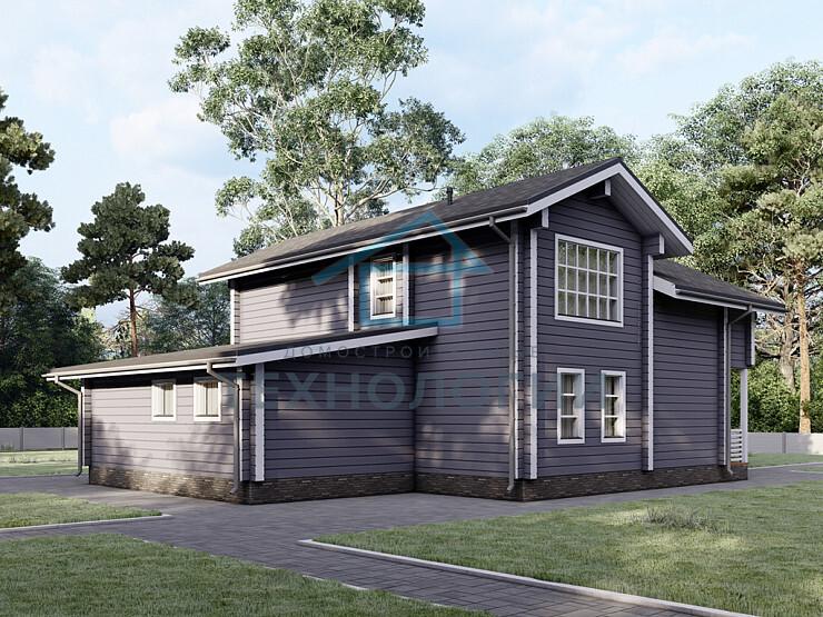 Двухэтажный дом из бруса 11х14 проект Загляда