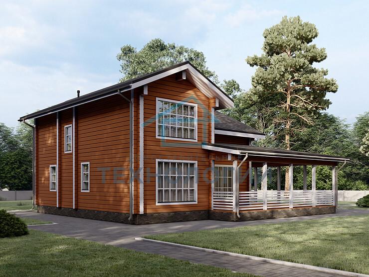 Двухэтажный дом из бруса 9х11 проект Зарена