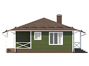 Одноэтажный дом из бруса шале 8х11 с котельной Чипрана