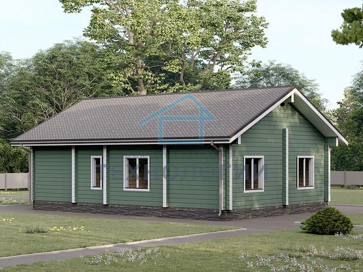 Одноэтажный дом из бруса 9х12 проект Зиновья